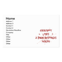 Everybody Loves A Human Resources Person Business Cards
