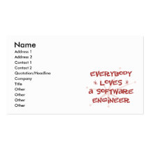 Everybody Loves A Software Engineer Business Cards