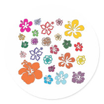 Everybody loves Flowers Round Sticker