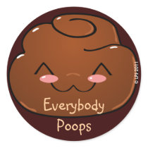 Everybody Poops Happy Poo Stickers
