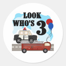 Everyday Heroes 3rd Birthday Round Stickers