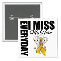 Everyday I Miss My Hero Appendix Cancer Pin