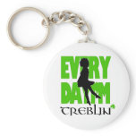 Everyday I'm Treblin 3 Keychain