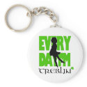 Everyday I'm Treblin 3 Keychain