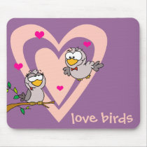 Everyday Romance: Love Birds mousepads