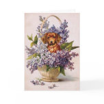 Everyday Vintage Floral Puppy Card