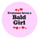 Everyone loves a bald girl baby t-shirt stickers