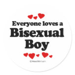 Everyone Loves a Bisexual Boy T-shirt stickers