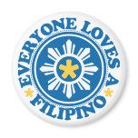 Everyone Loves a Filipino - Blue magnets