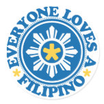 Everyone Loves a Filipino - Blue stickers