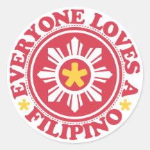 Everyone Loves a Filipino - Red Stickers