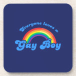 EVERYONE LOVES A GAY BOY - .png Drink Coaster