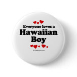 Everyone Loves a Hawaiian Boy T-shirt buttons
