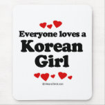 Everyone loves a Korean girl mousepads