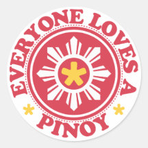 Everyone Loves a Pinoy - Red Stickers