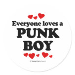 Everyone Loves a Punk Boy T-shirt stickers