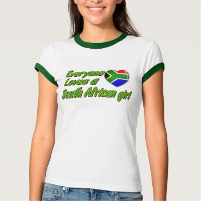Everyone loves a South African girl T-shirt by afrocaribbean