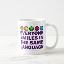 EVERYONE SMILES IN THE SAME LANGUAGE MUG