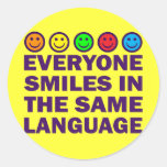 EVERYONE SMILES IN THE SAME LANGUAGE STICKERS
