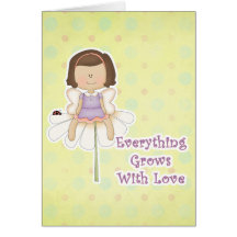 Everything Grows WIth Love Fairy Card