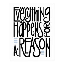 Everything Happens black Postcard