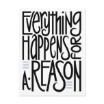 Everything Happens Postcard