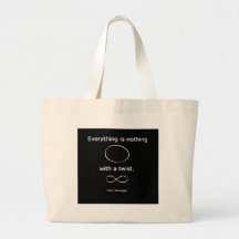Everything is Nothing with a twist solidchainwear Canvas Bags