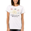 Everything looks mean with eyebrows t-shirts