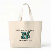 Everything Tastes Better With Cat Hair In It Canvas Bag