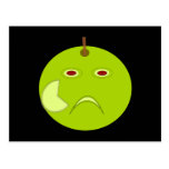Evil Apple with Scar Halloween Postcard