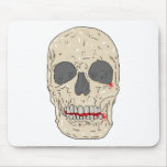 Evil, bloody and ravaged skull mousepads