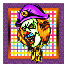 Evil Clown Halloween Party Invitation
