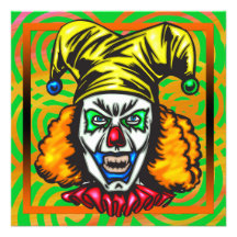 Evil Clown Halloween Party Invitation
