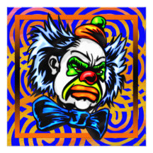 Evil Clown Halloween Party Invitation