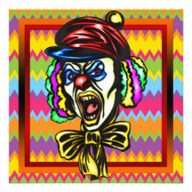 Evil Clown Halloween Party Invitation