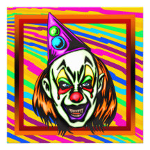 Evil Clown Halloween Party Invitation