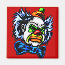 Evil Clown Murders Fridge Magnets