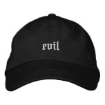 evil embroidered hats