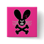 Evil Emo Bunny Crossbones Pins