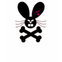 Evil Emo Bunny Crossbones t-shirts