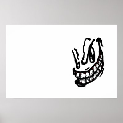 Evil Face Print by bobdelaneyIII
