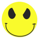 Evil face Smiley Sticker