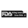 Evil FDA (Black) Bumper Stickers