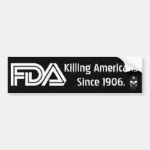 Evil FDA (Black) Bumper Stickers