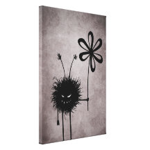 Evil Flower Bug Vintage Canvas Print