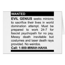 Evil Genius Ad Card