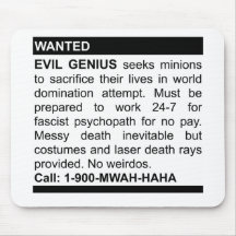 Evil Genius Ad Mousepads
