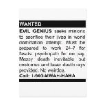 Evil Genius Ad postcards