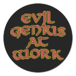 Evil Genius At Work Stickers