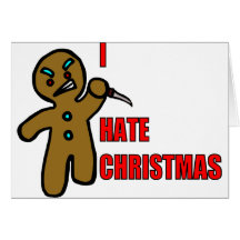 Evil Gingerbread Man Greeting Card